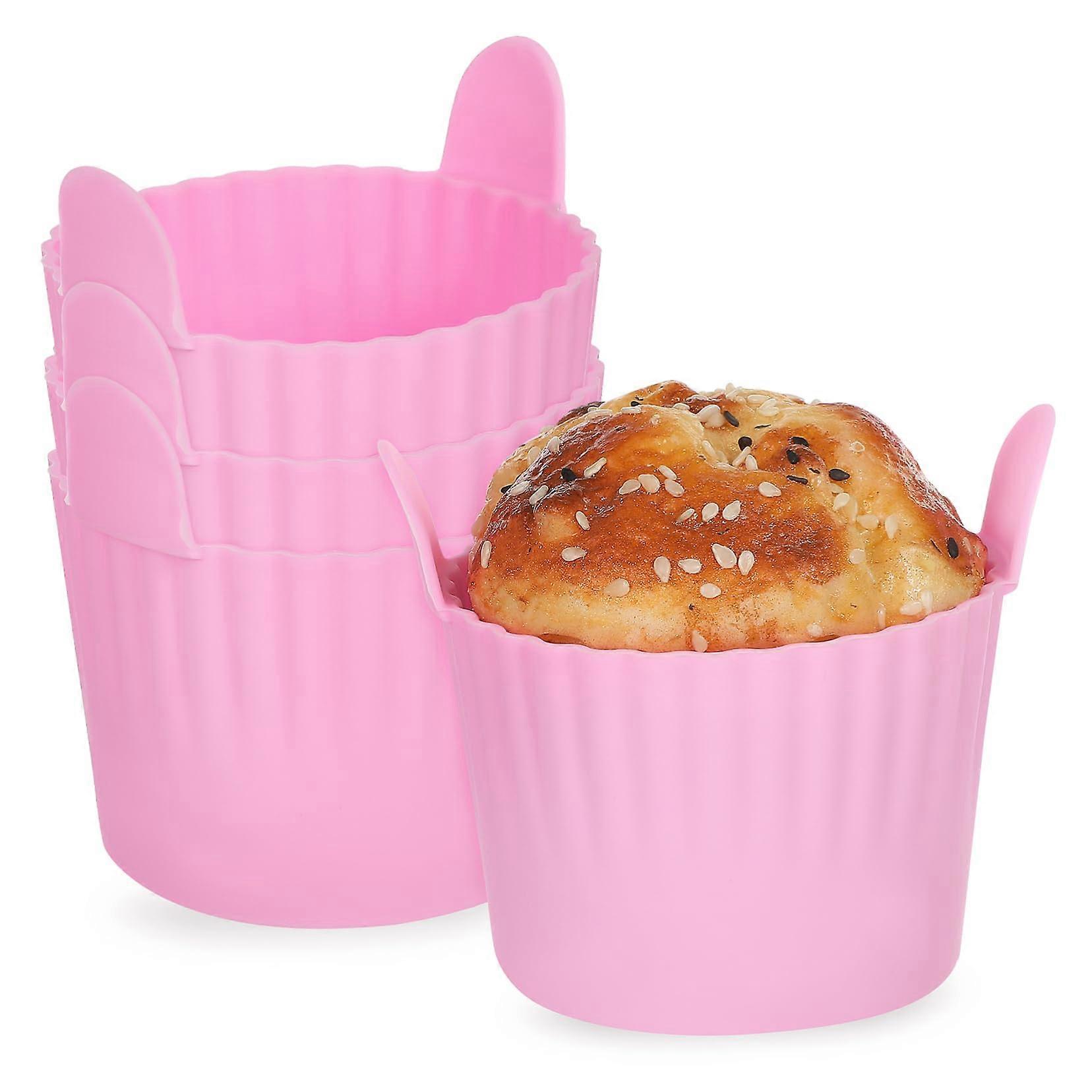 4 pieces silicone muffin molds for air fryer, reusable cupcake forms, easy to use, stackable, suitable for muffins and pudding, BPA. Ref: 1879