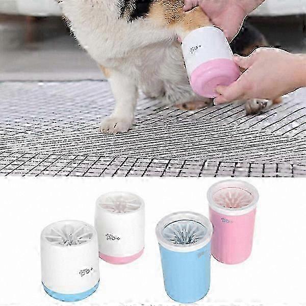 便携式硅胶宠物爪子清洁剂，带可拆卸刷子，适用于中型犬