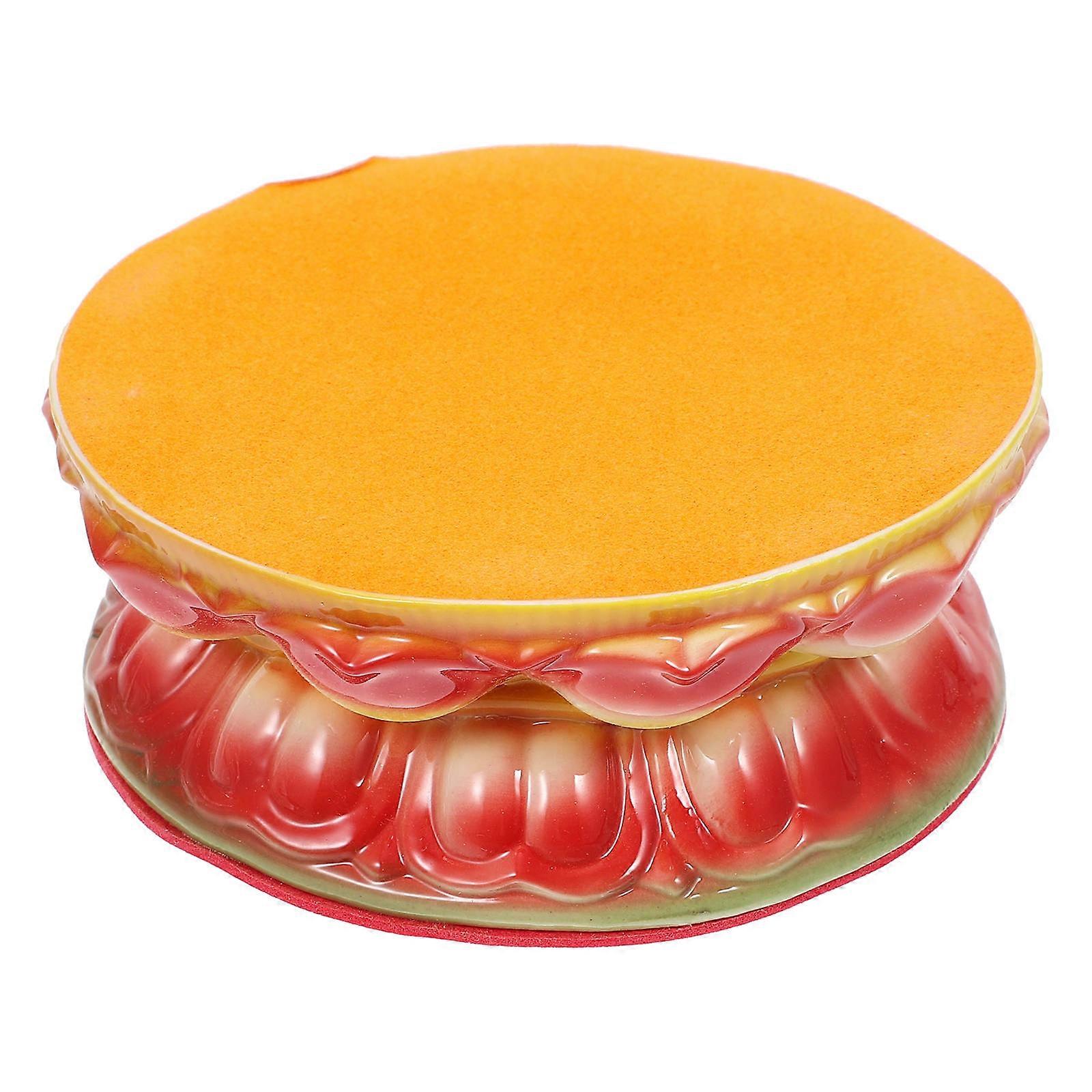 Buddha Statua Piedistallo Base Ceramica Decor 12.5X12.5cm Per Collezionisti 1Set