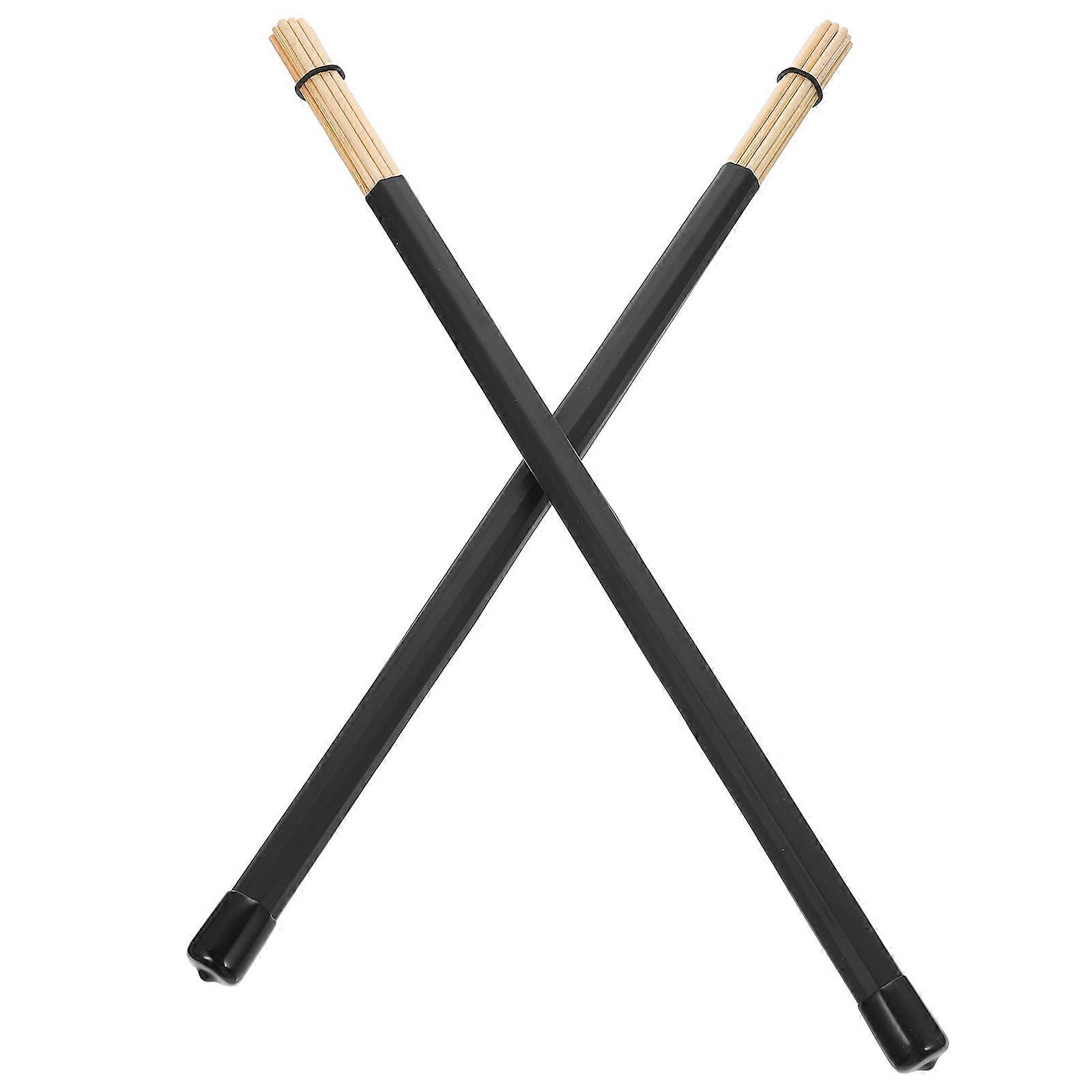 Bamboo Drumstick for Percussion Instrument with Black Plastic Material Great Sound Quality and Durability 1 Pair