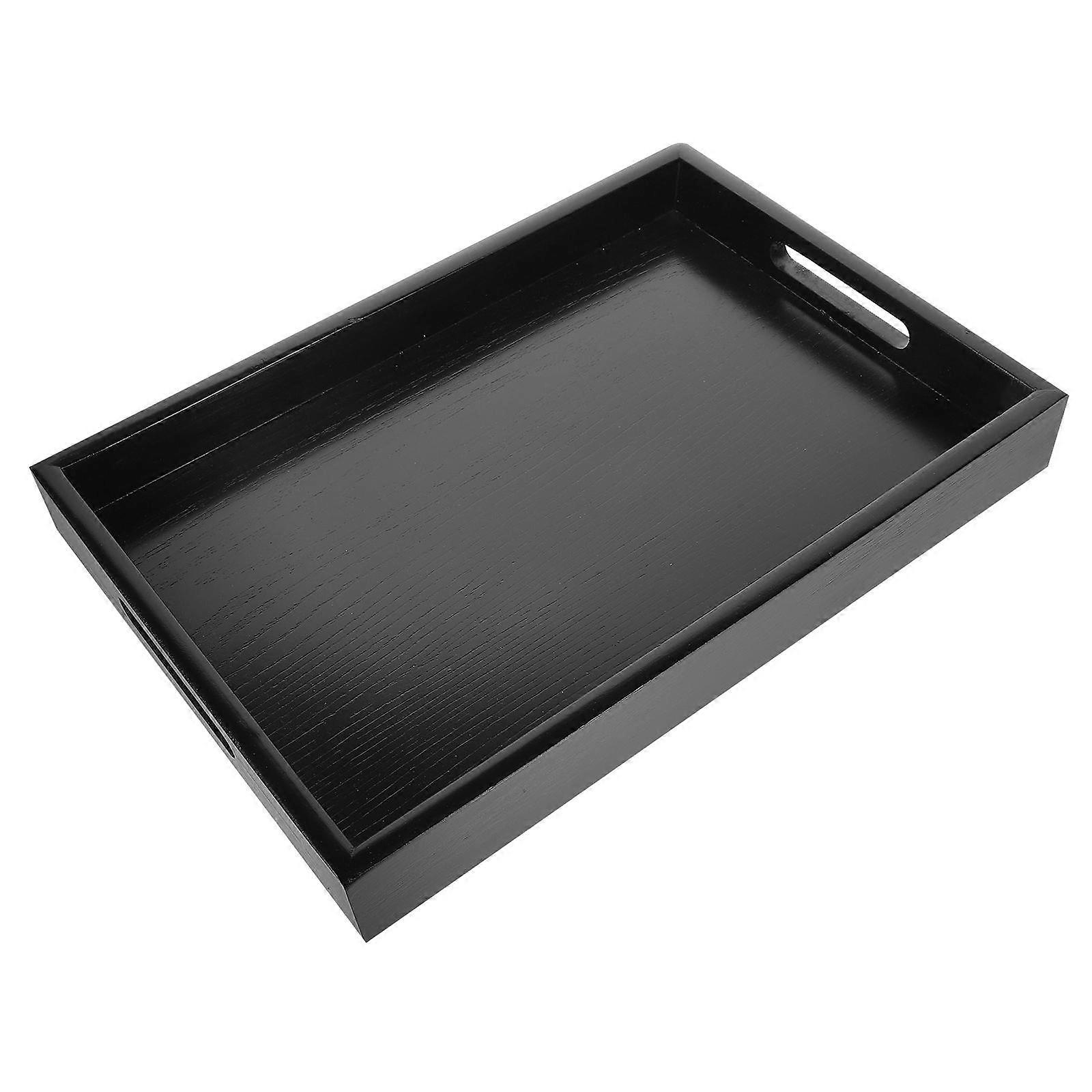 Rustic Wooden Serving Tray with Handle for Snacks, Fruits, and Desserts – Multi Functional Tableware for Home, Kitchen, and Parties