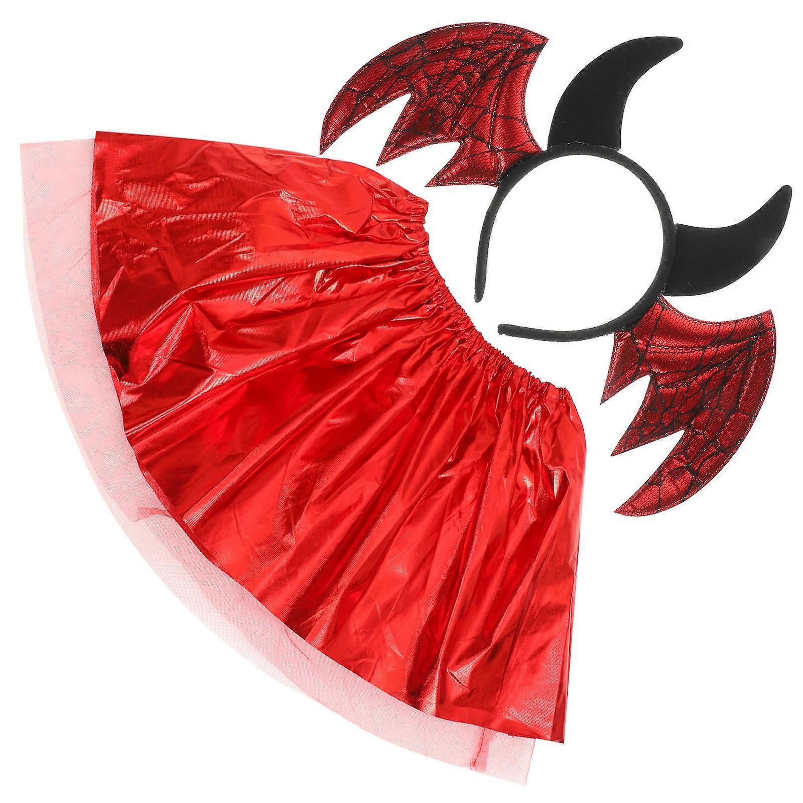 Bat Horn Headband Set Costume Accessory For Halloween Theme Parties Assorted Color Bat Design 1 Set