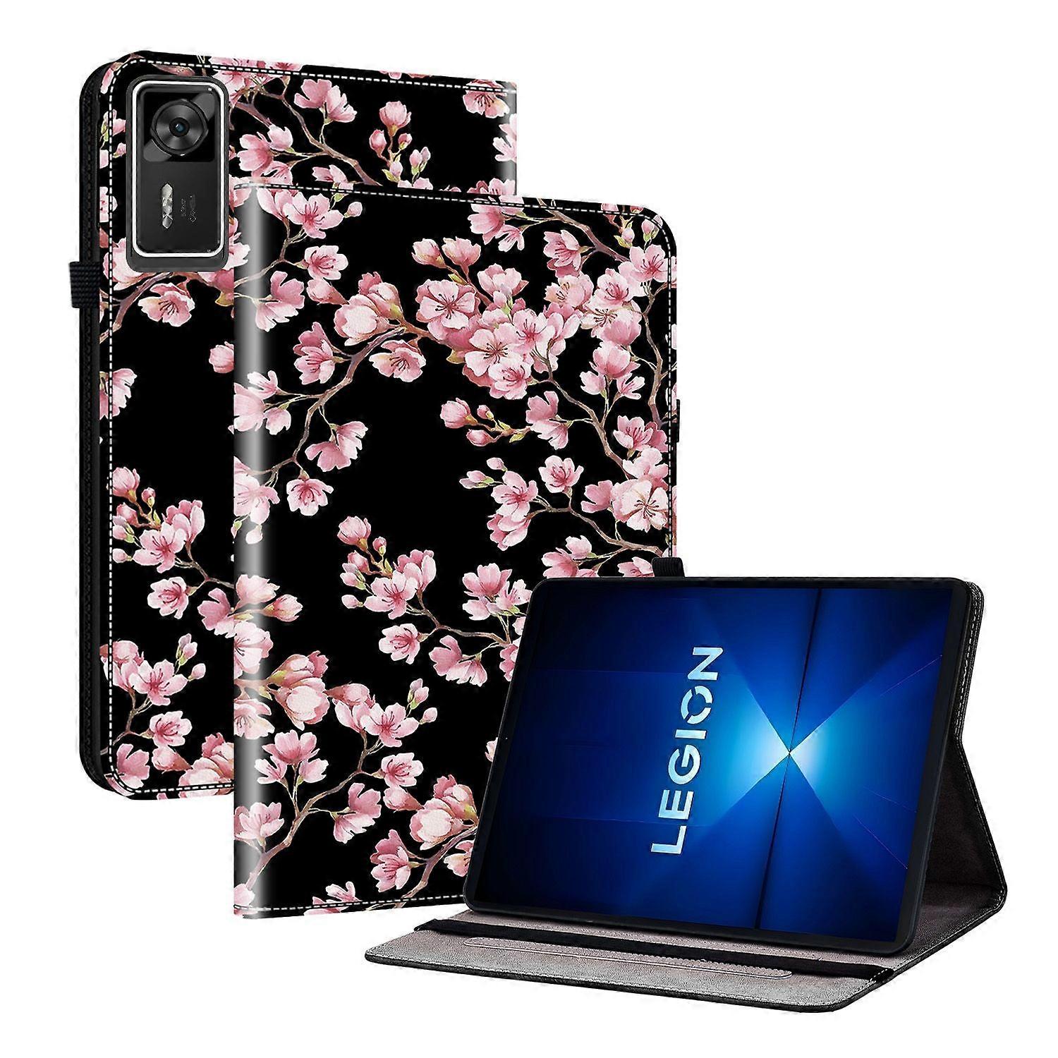 من أجل Lenovo Legion Y700 Gen 4 جلد حالة نمط مطبوعة حامل غطاء لوحي مع فتحات البطاقات