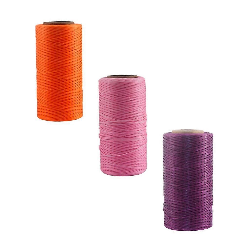 Durable Waxed Cord 3Pcs 0.8Mm Ideal For Sewing Goods And Crafting DIY Projects