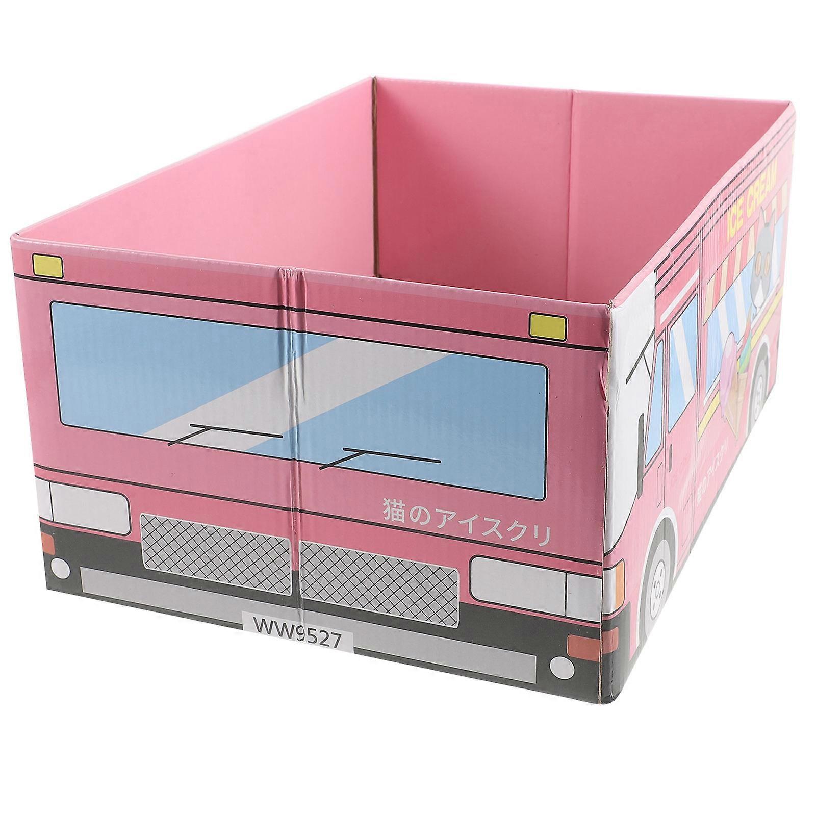 Cat Scratcher Pad House For Indoor Play And Resting Pink Color Cardboard Material 1Set