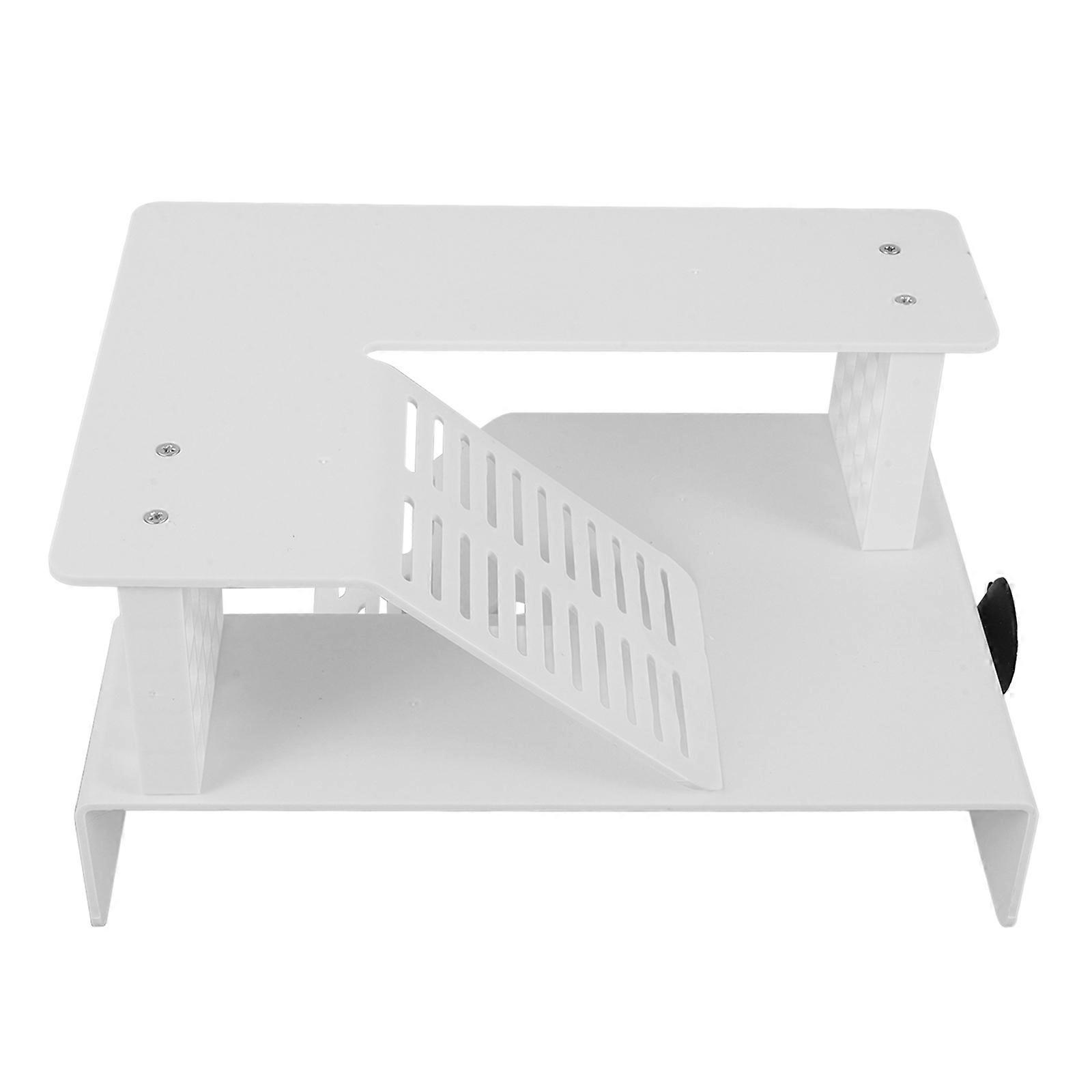 White Acrylic Turtle Basking Platform for Pet Use Stable Lightweight and Durable 10.2x6.3x6.3 inches