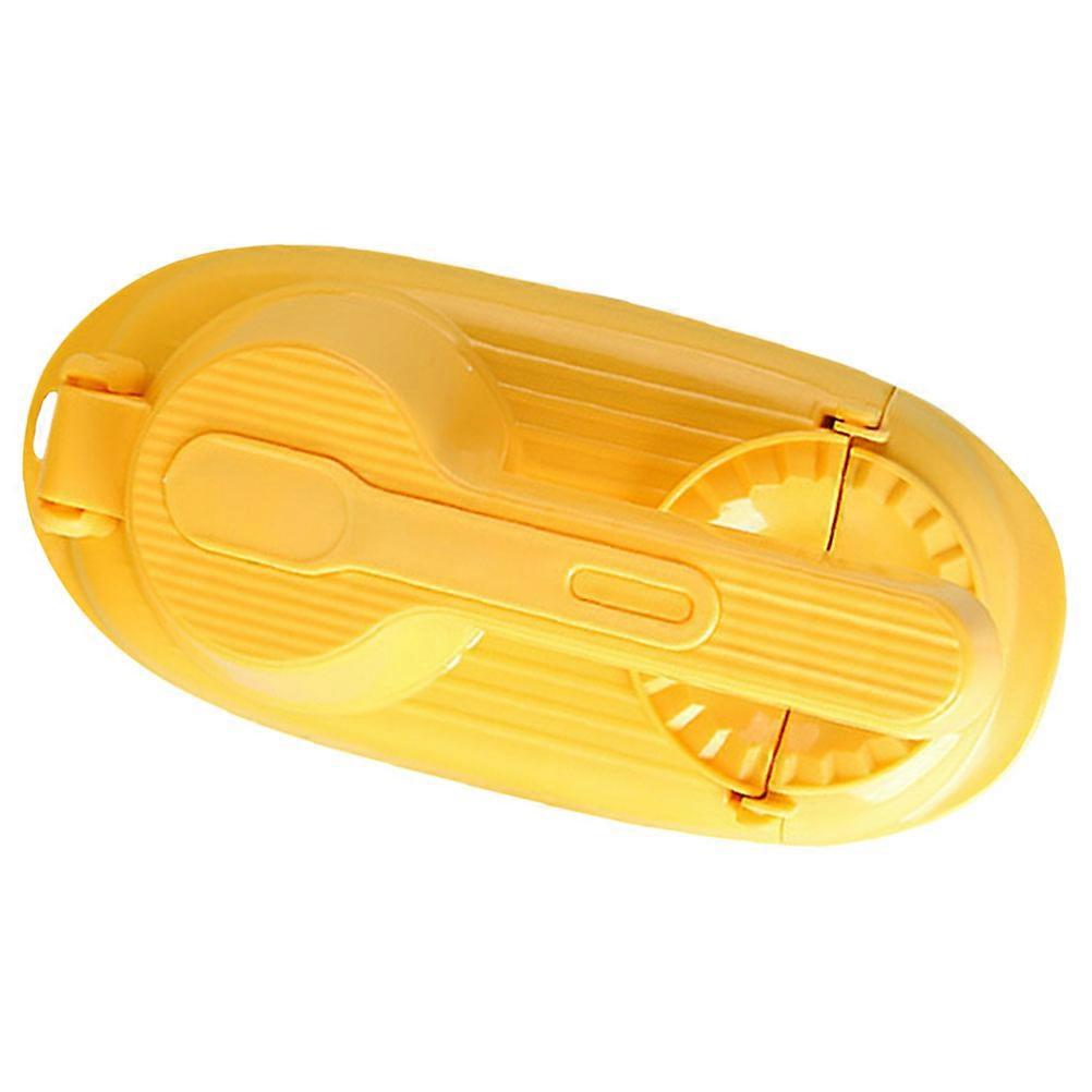 Yellow PP Manual Dumpling Maker Kitchen Gadget Easy to Use for Homemade Dumplings and Wraps 3.5 Inch