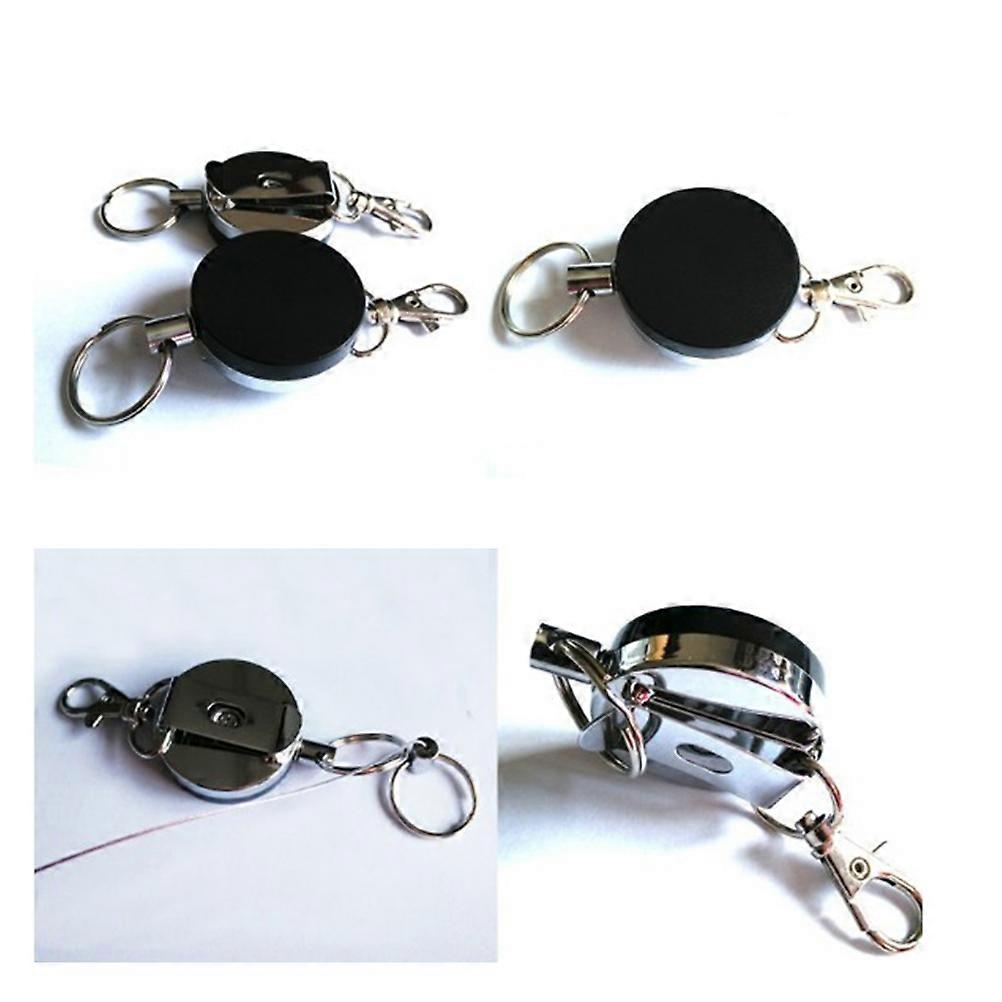 Wire Rope Keychain Heavy Duty For Fishing 4Cm Diameter 2Pack Quick Release Hook Style Design