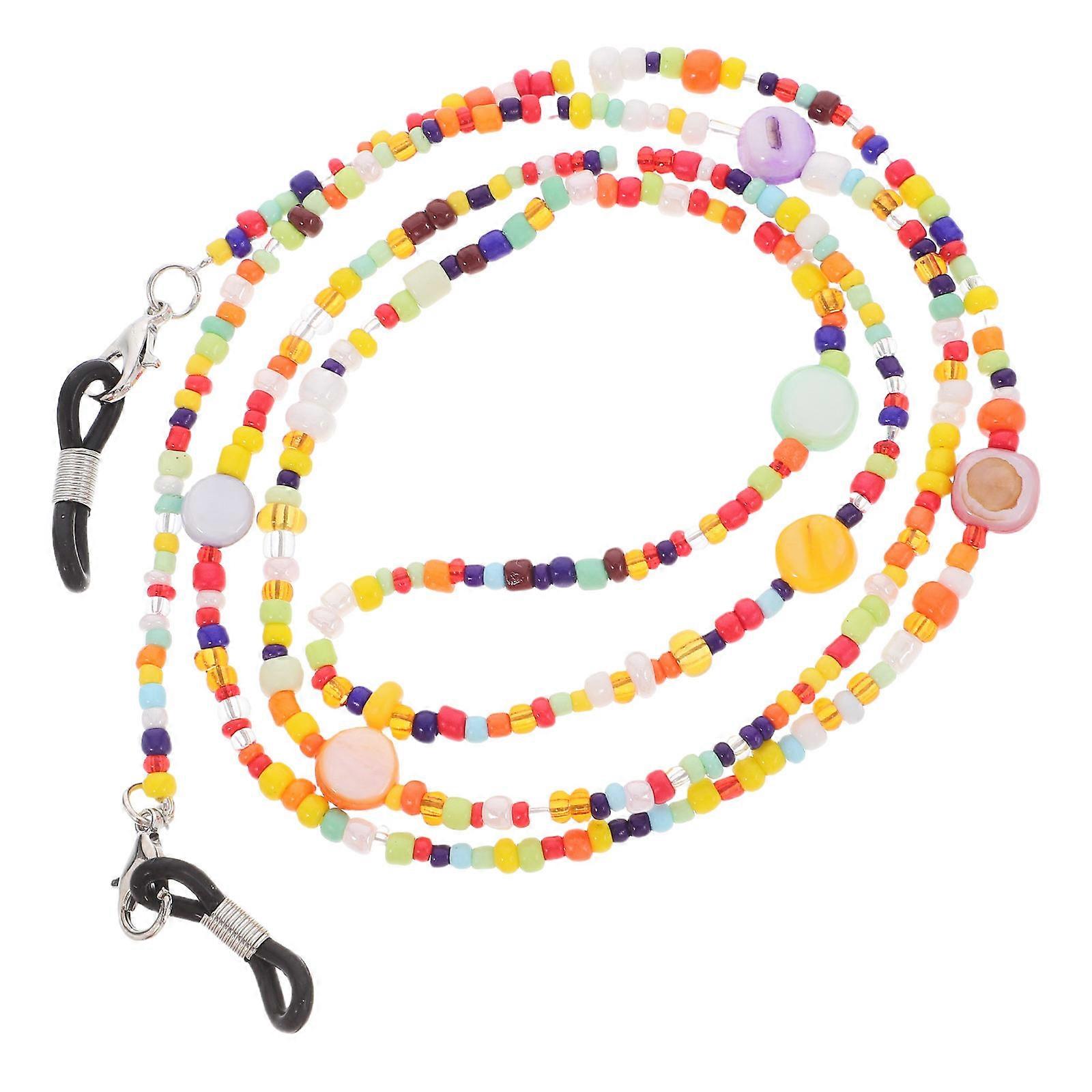 Beaded Eyeglass Chain Mask Lanyard 1 Set Glasses Holder Sunglasses Beaded Chain