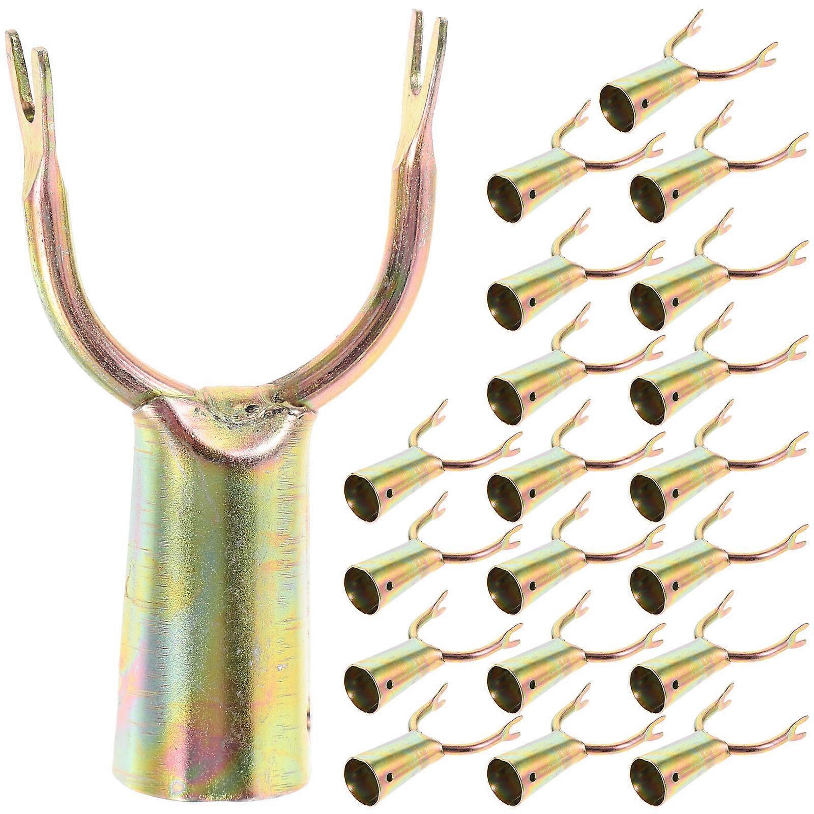 20Pcs Reaching Pole Fork Heads Clothes Pole Replacement Forks Clothes Pole Supplies