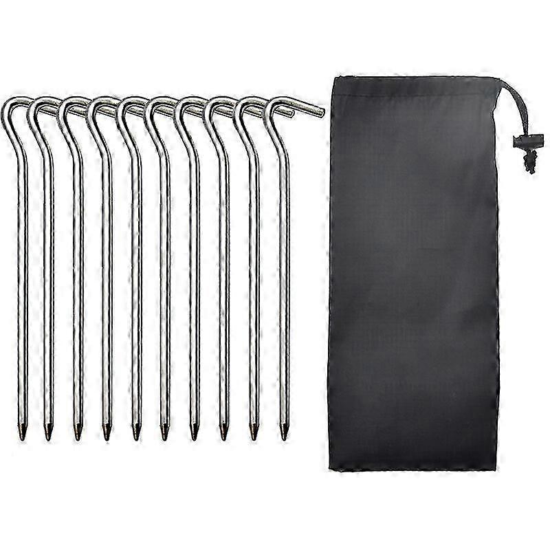 Picchetti da campeggio, picchetti da tenda, con custodia, 10 pezzi di picchetti da tenda, picchetti da tenda in alluminio, 18 cm