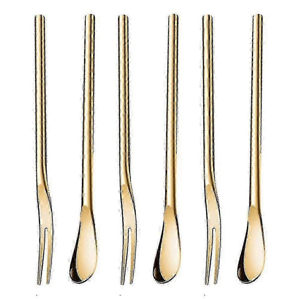 6-Piece Stainless Steel Flatware Set with Modern Forks - UK Dining Essentials