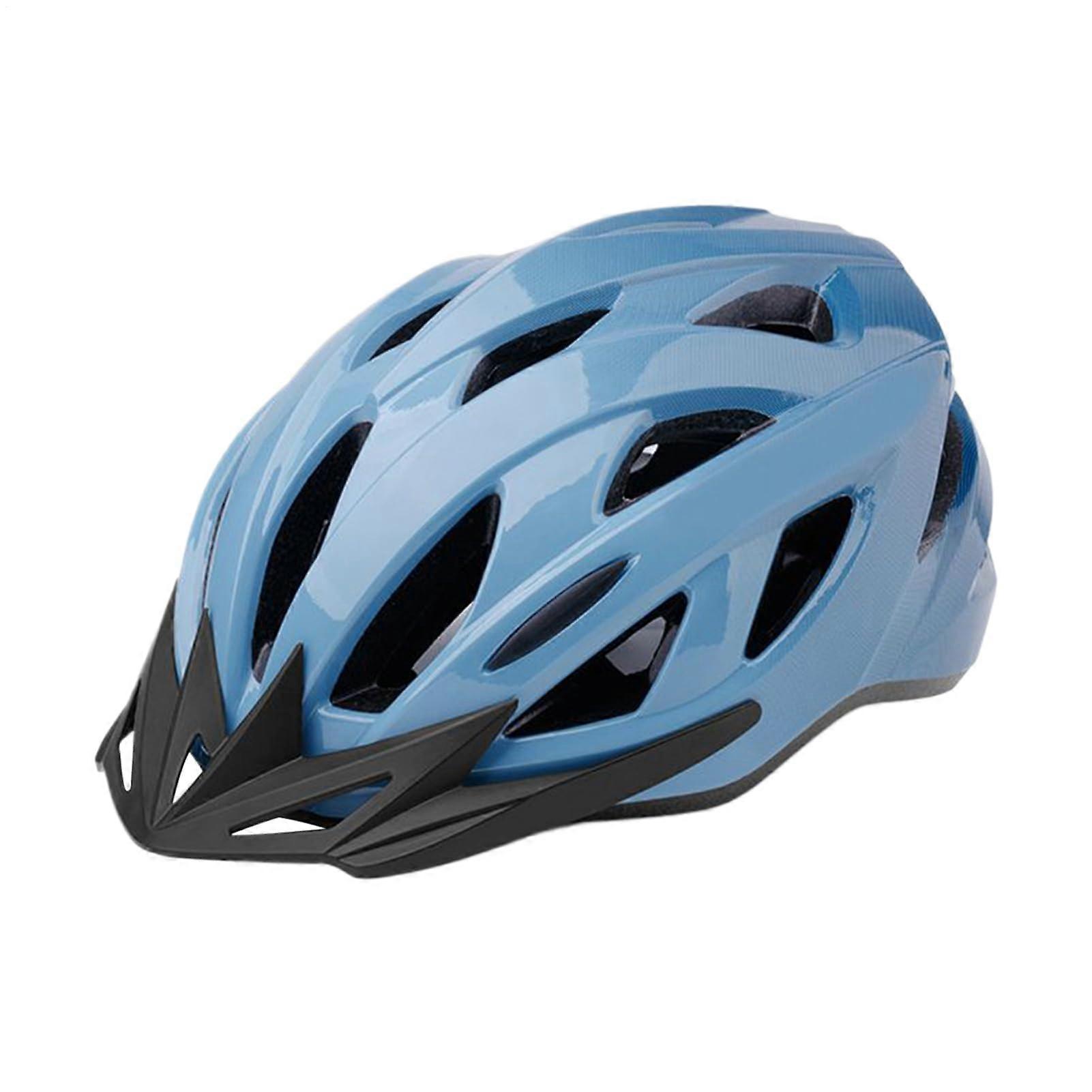 Bicycle Helmet Adjustable Head Protection with Chin Strap Ventilation Gradient Blue
