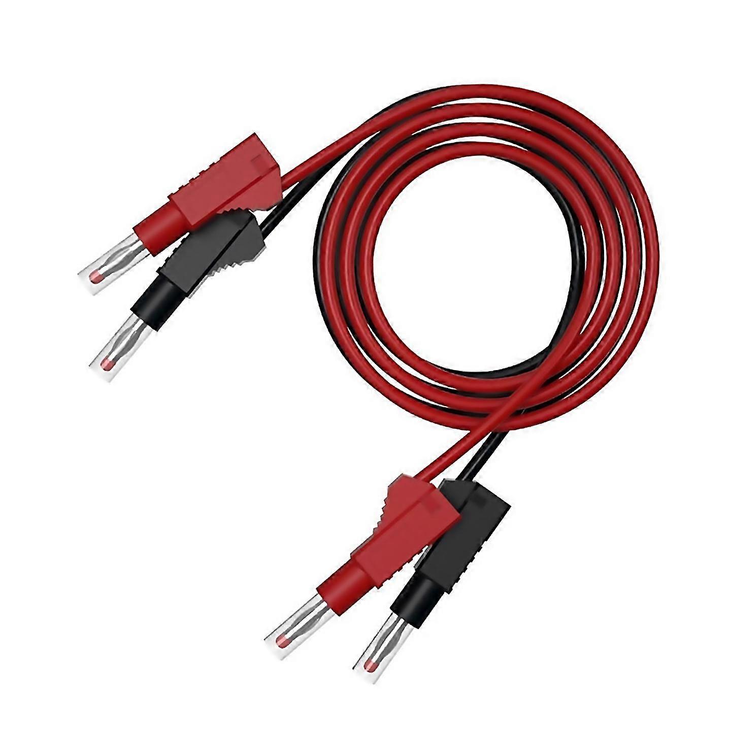 For 2pcs multimeter test leads cable jumper wire line security 4mm banana plug retractable test tool