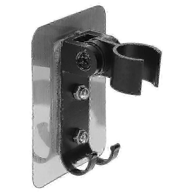1pc Shower Head Holder Adjustable Bracket Handheld Bathroom Shower Base (black)