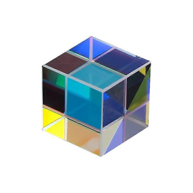 20mm Dichroic Prism Combinator Splitter X-Cube Glass Prism for Education, Research, Teaching Tools, and Decorations