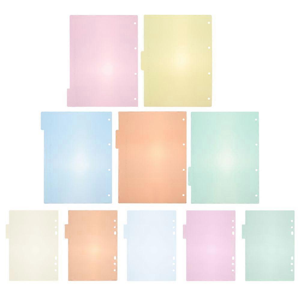 1 Set Of Plastic And Paper Binder Dividers Easy To Insert Notebook Dividers A5 And A4 Dividers For Binders Colorful Binder Divider Pages Replacement D