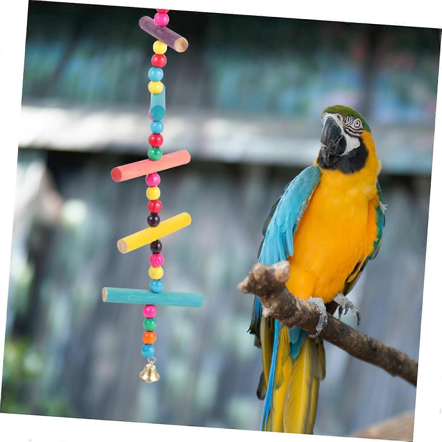 Climbing Ladder For Parrots Wooden Colorful Perch Ladder For Parrot ... - Parrot Cages With Ladder And Multiple Perches
