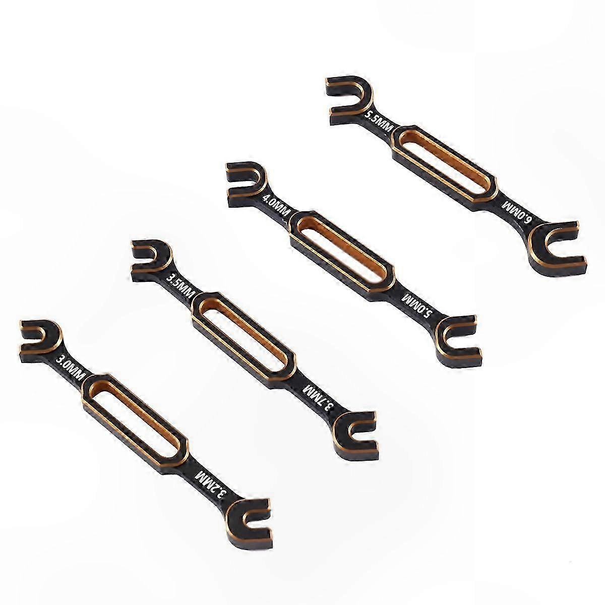 Universal 4-Piece Wrench Set for RC Models - Metric Sizes 3/3.2/3.5/3.7/4/5/5.5/6mm Ball End Joint Remover Tool