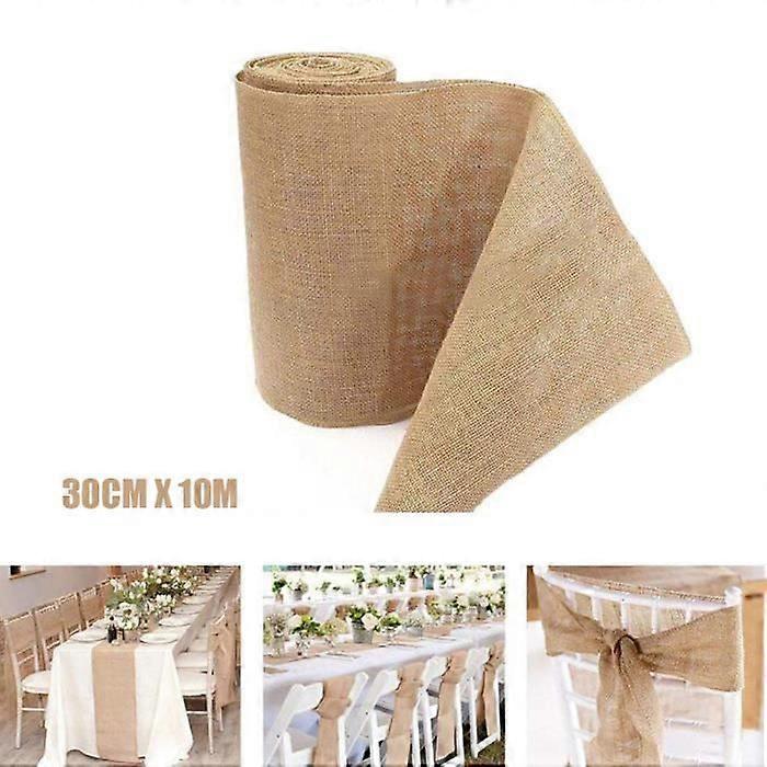 30CMX10M Burlap Table Runner Ribbon Vintage Decoration