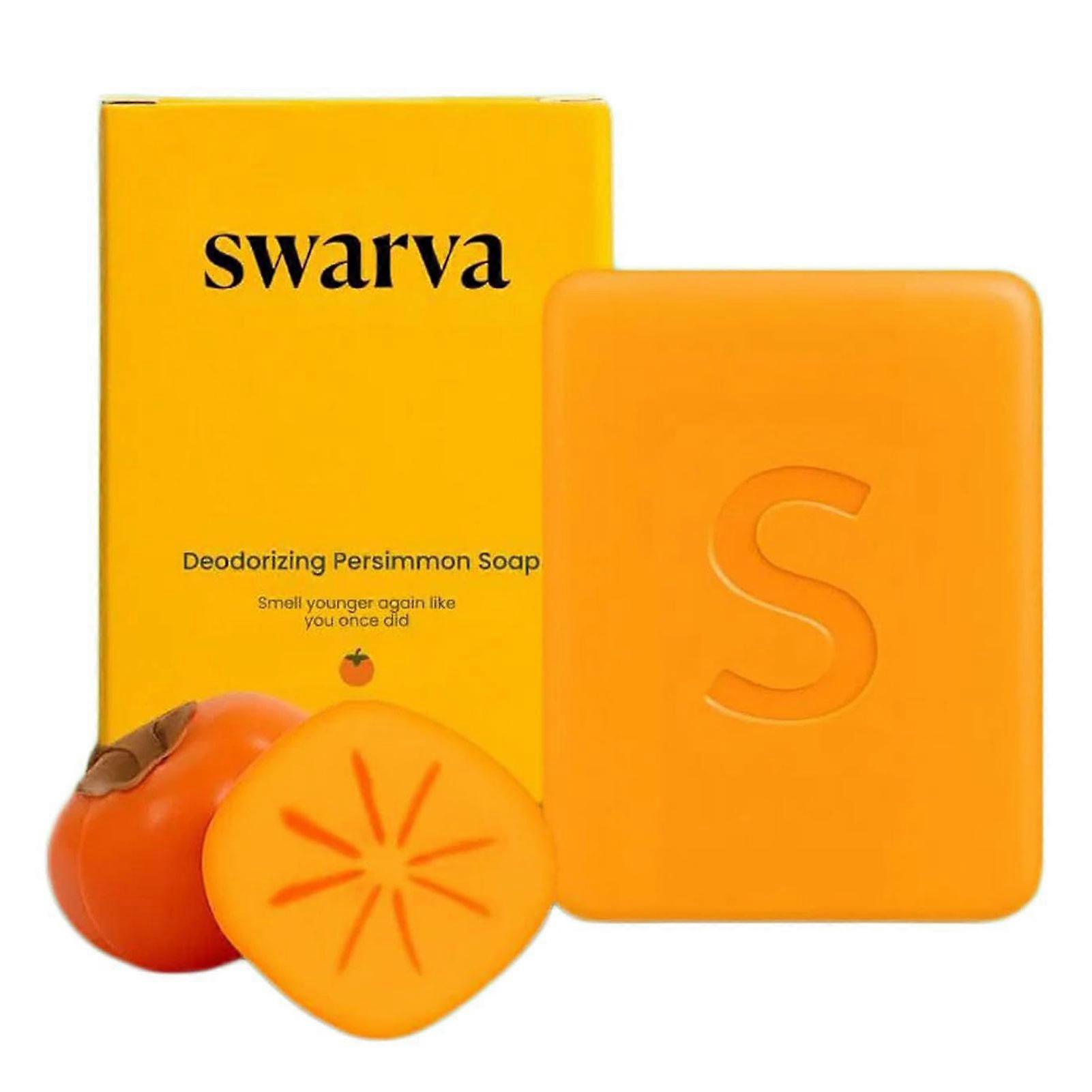 Japanese Persimmon Soap - Natural Deodorizing & Nourishing Soap Bar for Body Odor Control, Suitable for All Skin Types