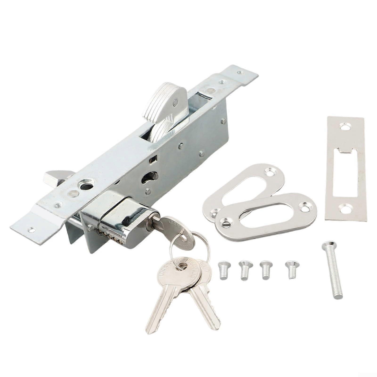Indoor Sliding Door Hook Lock for Kitchens and Balconies Zinc Alloy Security with Keys