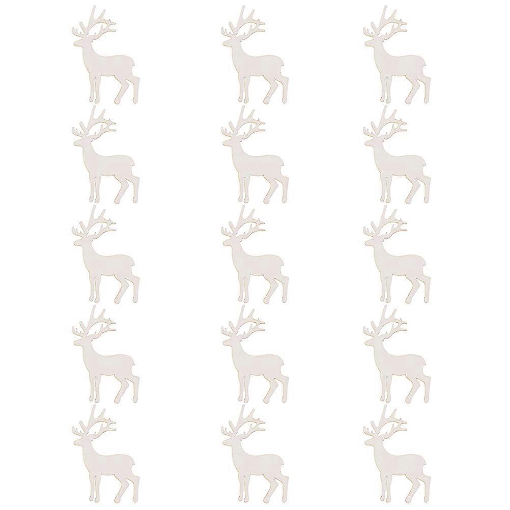 Deer Graffiti Wood Piece Educational Window Table Bookshelf Beige Wood Diy 15Pcs