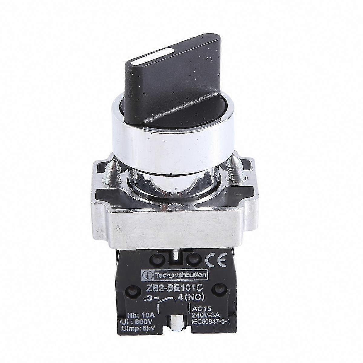 22mm Latching 2 NO 3-Position Rotary Selector Switch ZB2-BE101C