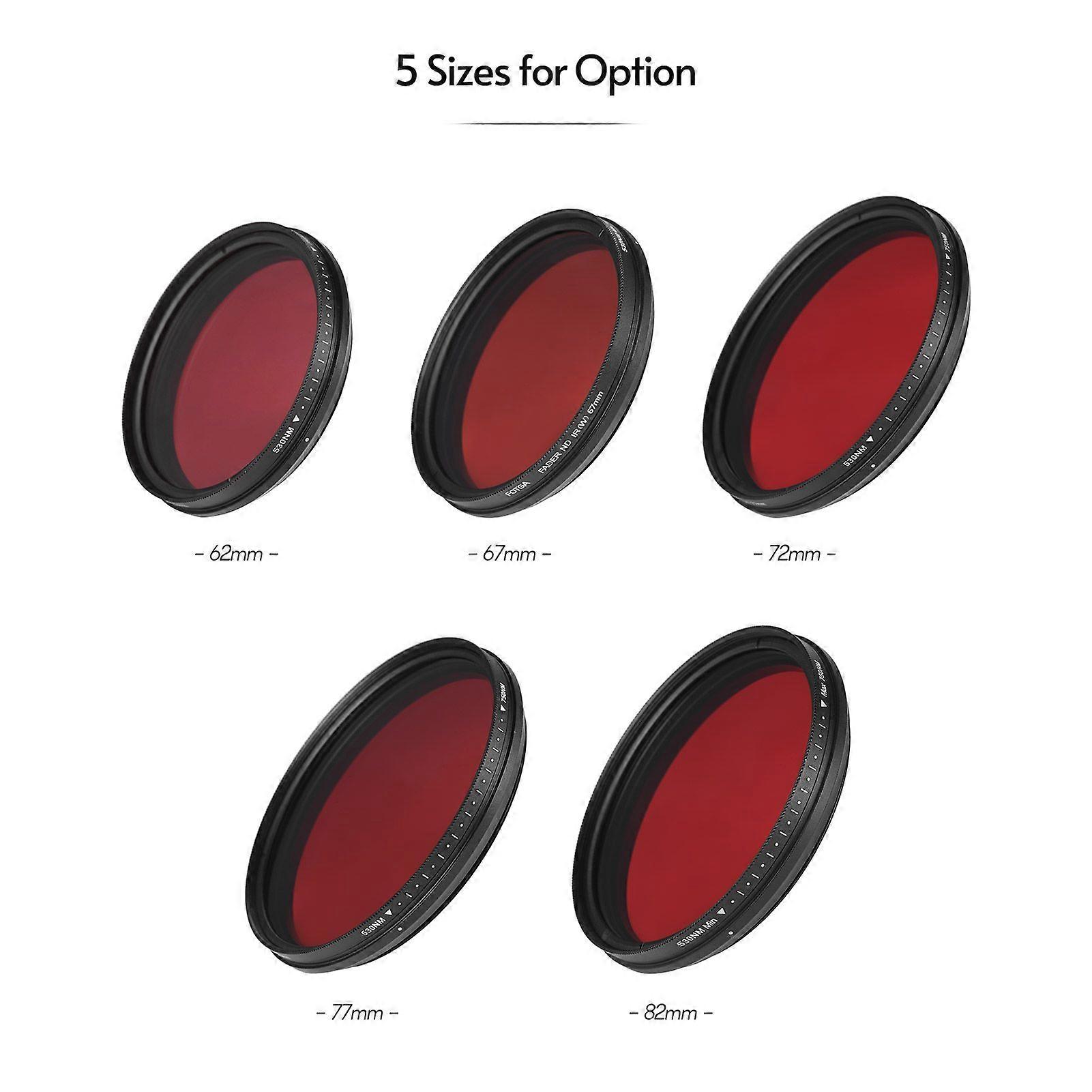 FOTGA 67mm Adjustable Infrared Filter IR Pass X-Ray Lens Filter Variable from 530nm to 750nm Compatible with Canon Nikon Sony DSLR Camera