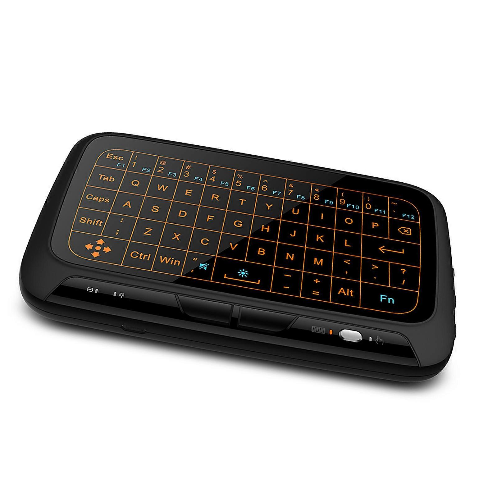 H18+ Wireless Keyboard with Large Touchpad Backlight, Black