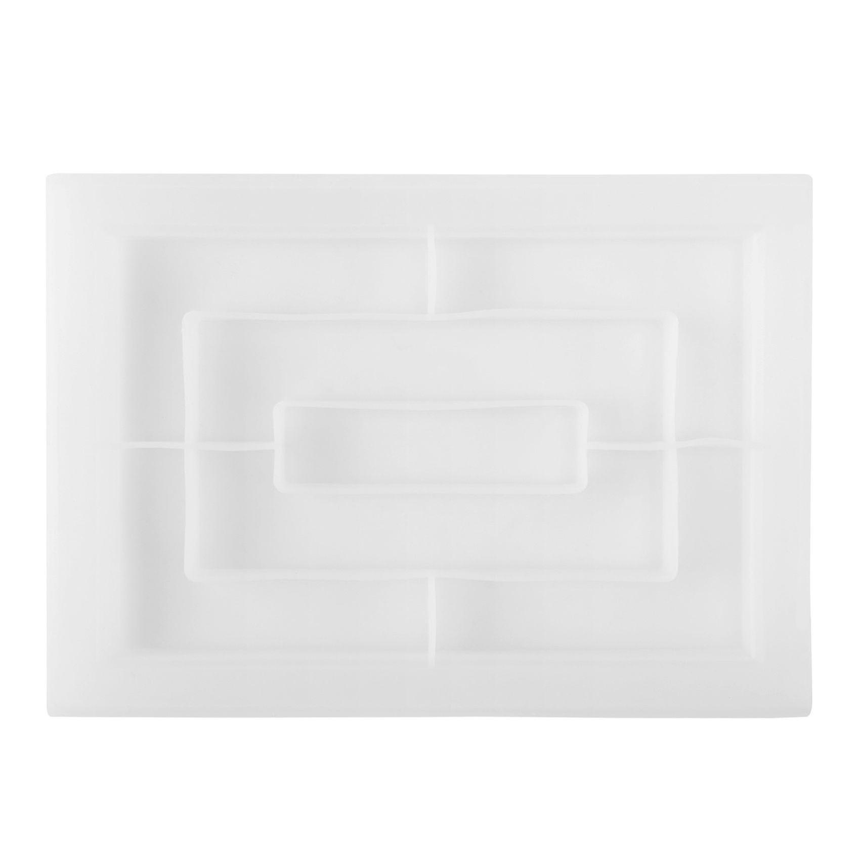 Resin Mold Silicone, Large Rectangle Rolling Tray for Epoxy Resin, Resin Serving Board Mold with Edges