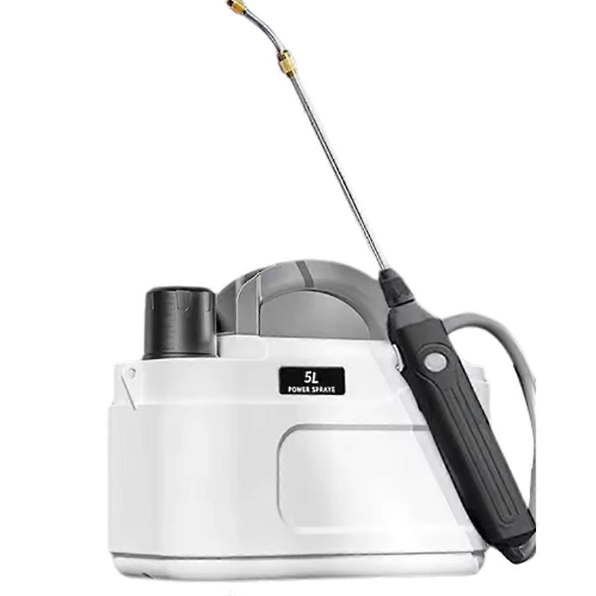 Shoulder Style Electric 5L Watering Can Rechargeable White