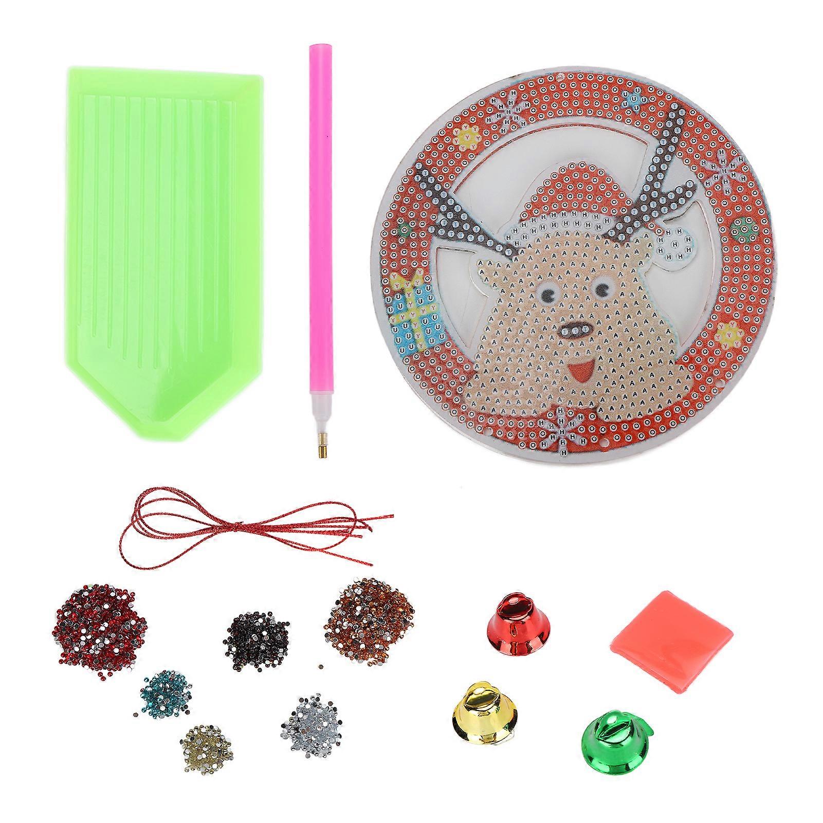 GPB Rhinestone Painting Christmas Cute Elk Pendant DIY Relaxing Ornaments for Home Decoration