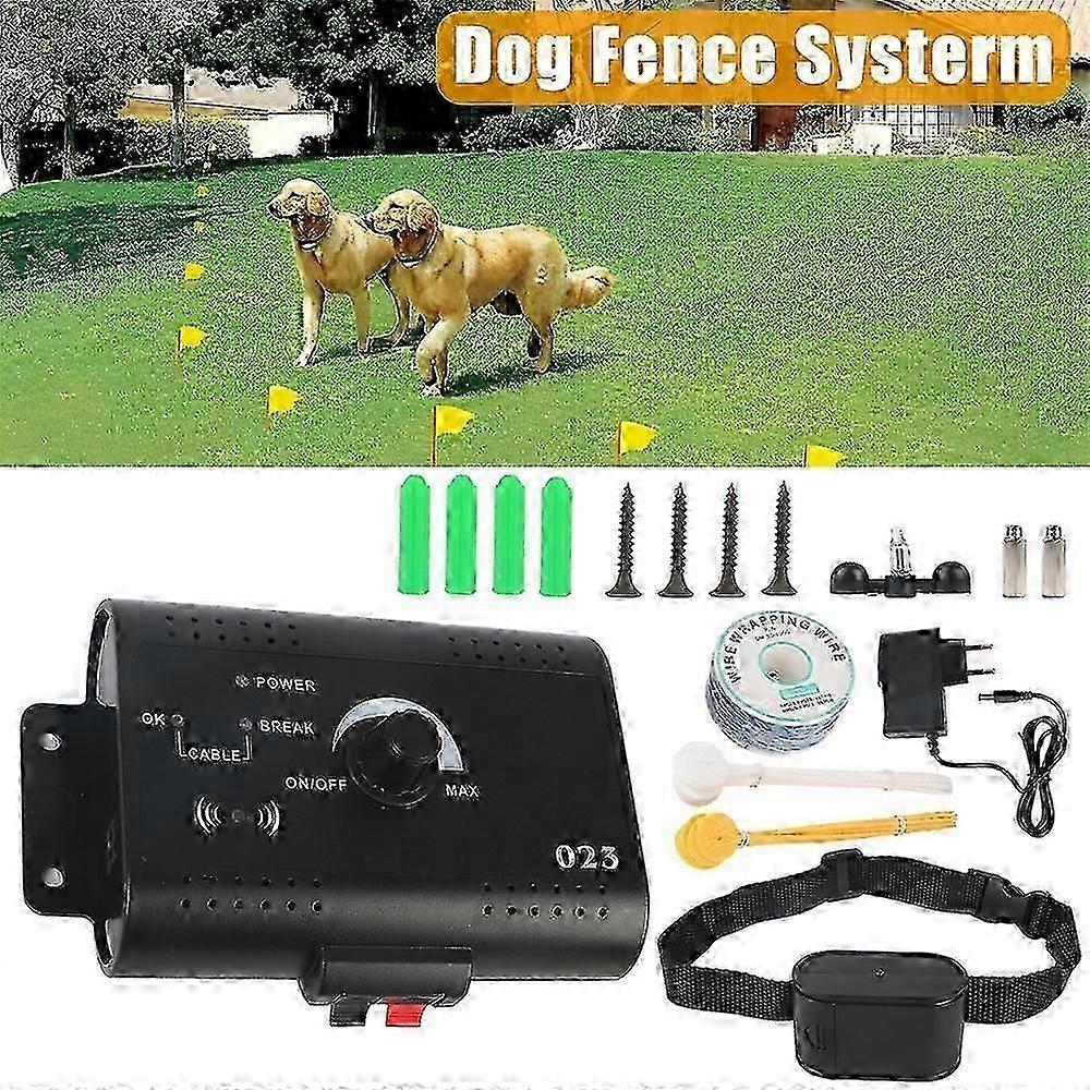 Professional Electric Dog Fence System with 300m Boundary Wire and Adjustable Control Range for Up to 1.2 Acres Landscapes