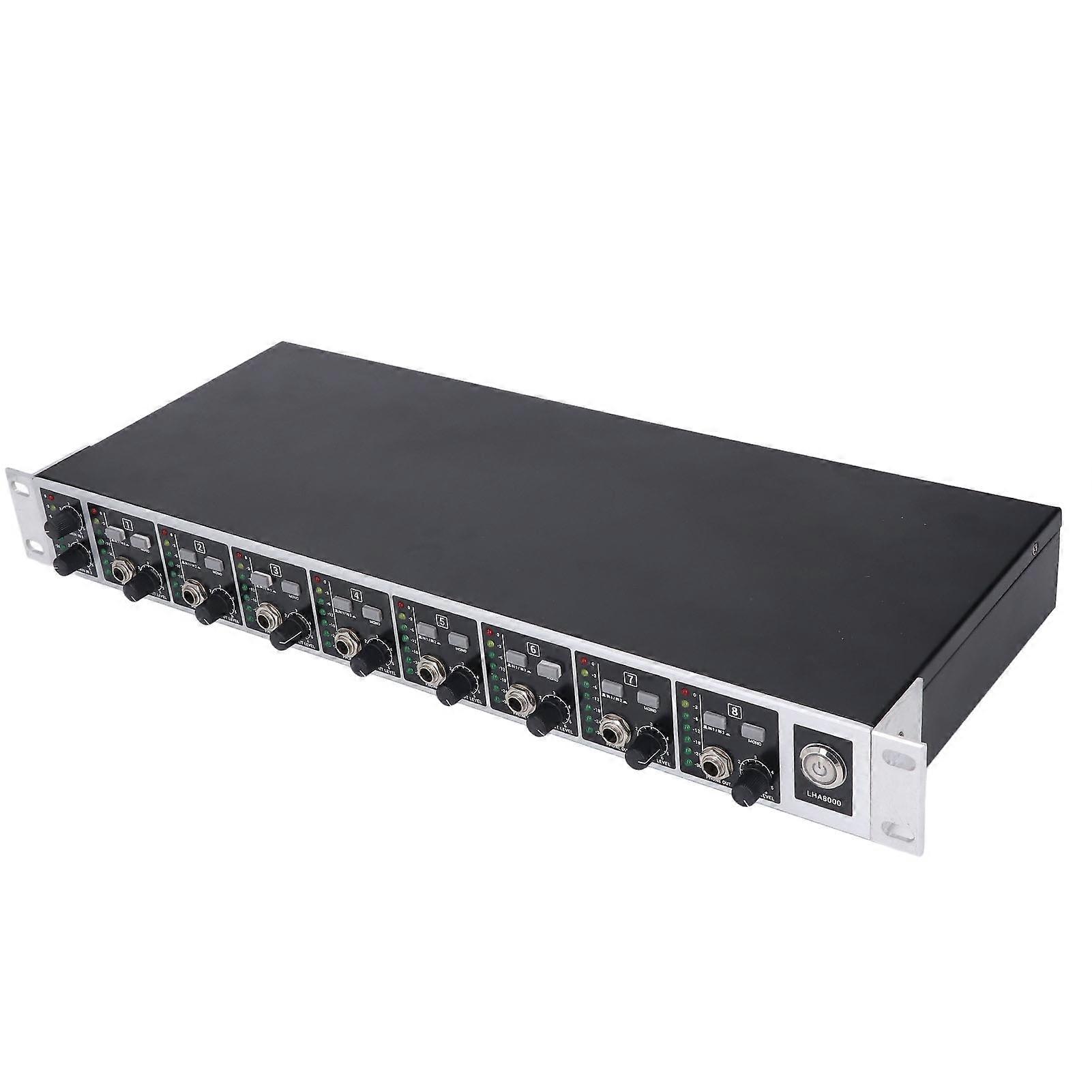 8 Channel Headphone Power Amplifier Studio Splitter US Plug Iron