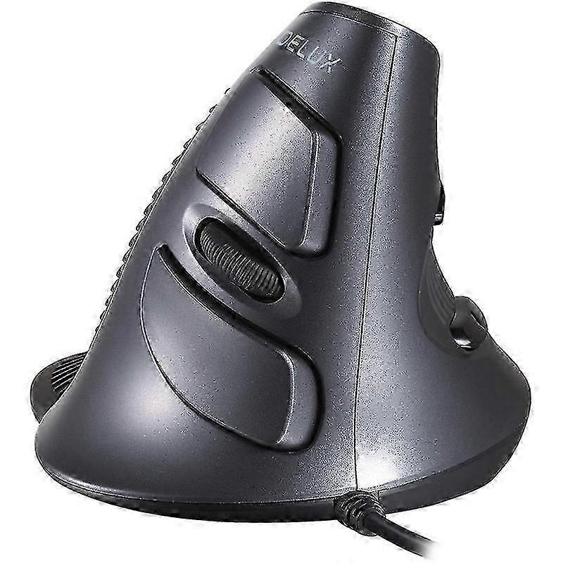 Pour souris à main verticale Delux à 6 touches
