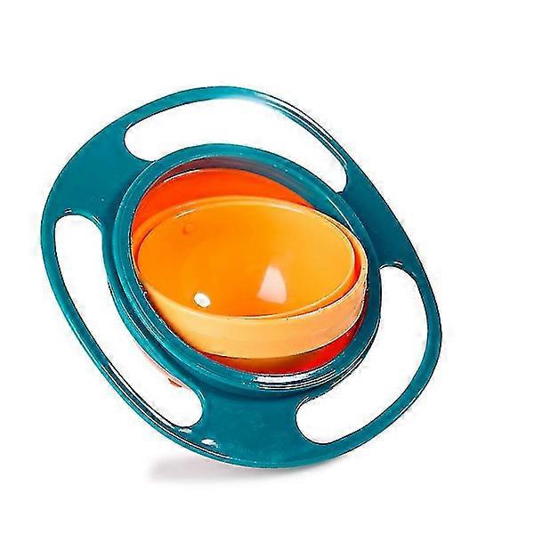 Spill Proof Bowl Red Training Tableware Non-Spill 360 Kids Gyro Bowl For Toddlers And Babies. (Green)