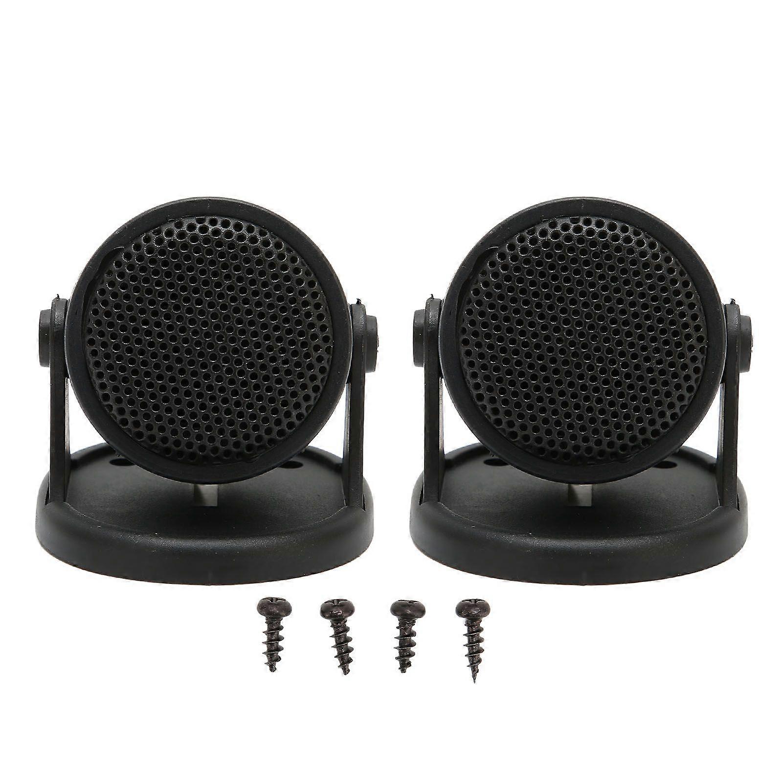 2pcs Dome Tweeter Car Audio Speaker Black 20W Loudspeaker Universal for Automobile