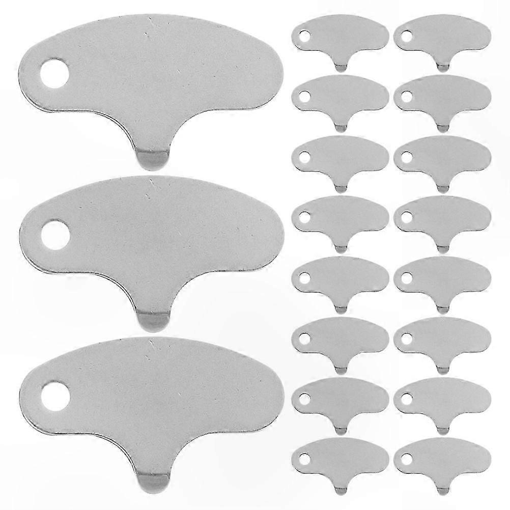 Compact Stainless Steel Nut Cracker Tool for Chestnuts and Walnuts, 20 Pieces, Silver, 3.80x2.30x0.20cm
