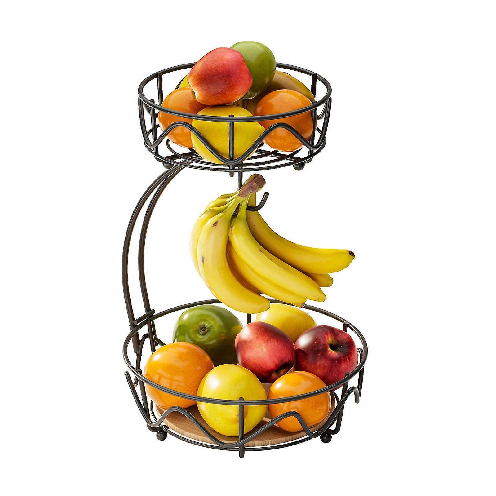 Fruit Basket Bowl With Banana Tree Hanger