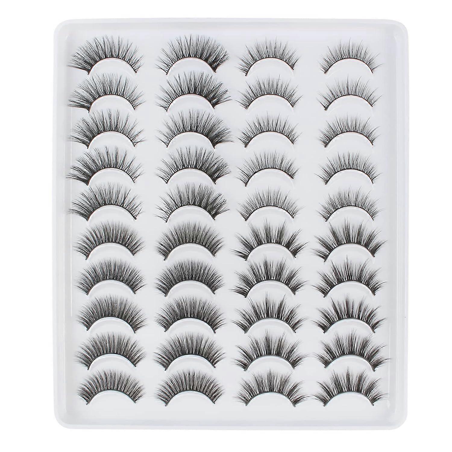 Knstliche Wimpern Natural Look 20 Paar Fluffy Fake Eyelashes 4 Stile Wispy