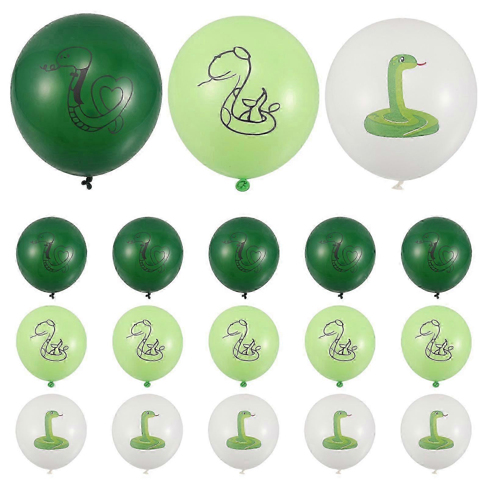 18-Piece Snake Themed Balloons for Party Decorations and Hanging Displays