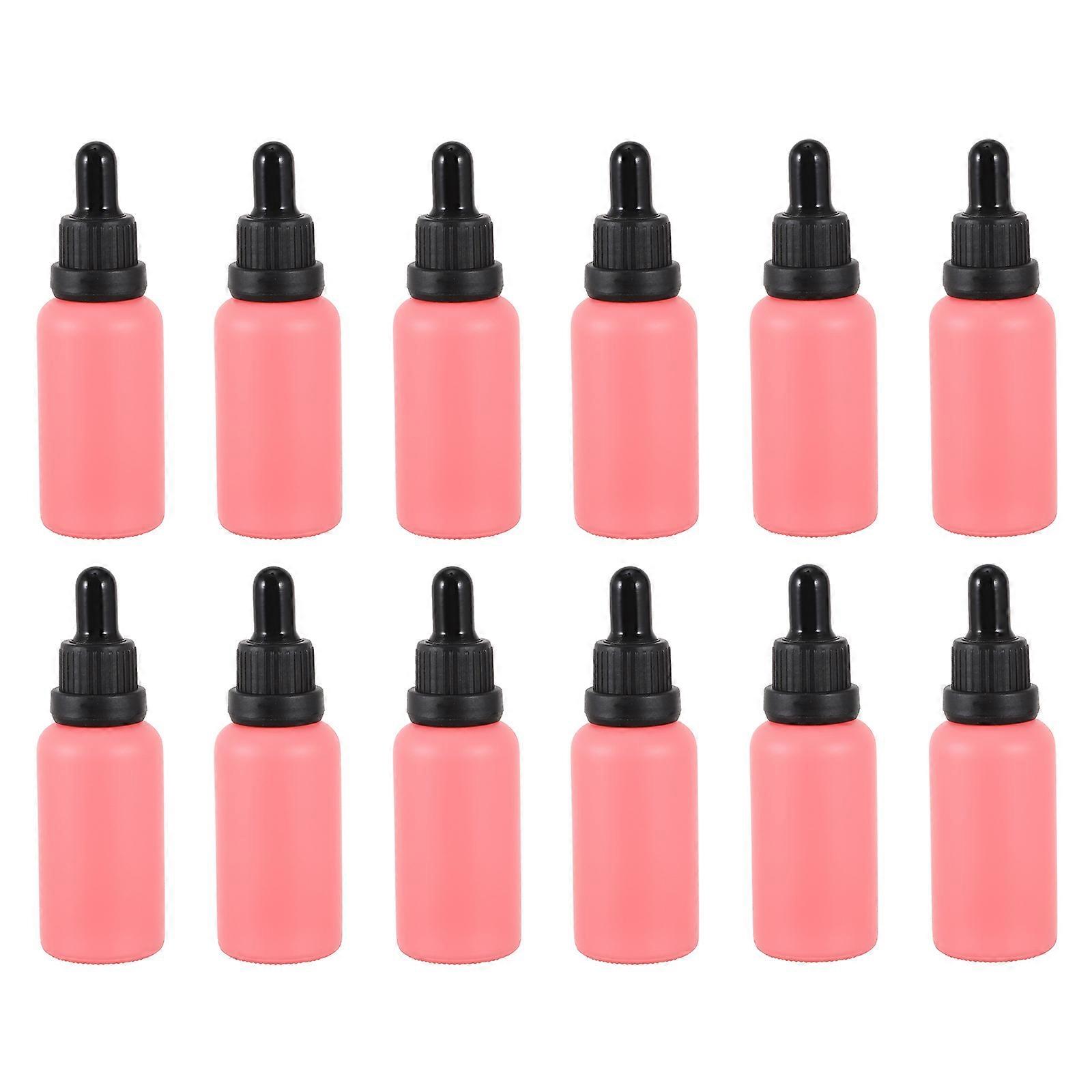Pink Glass Essential Oil Dropper Bottle for Storage Use 10Pcs