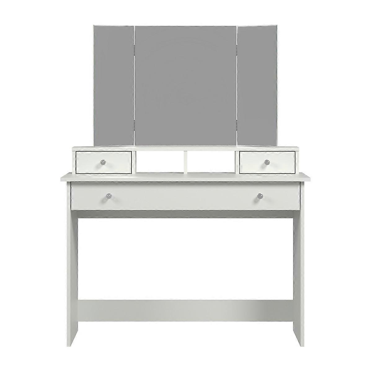 Basix Make-up Console, Wit, Polymeer Vezels, 110x144x42 cm