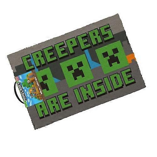 Minecraft Creepers Need Hugs Coir Door Mat