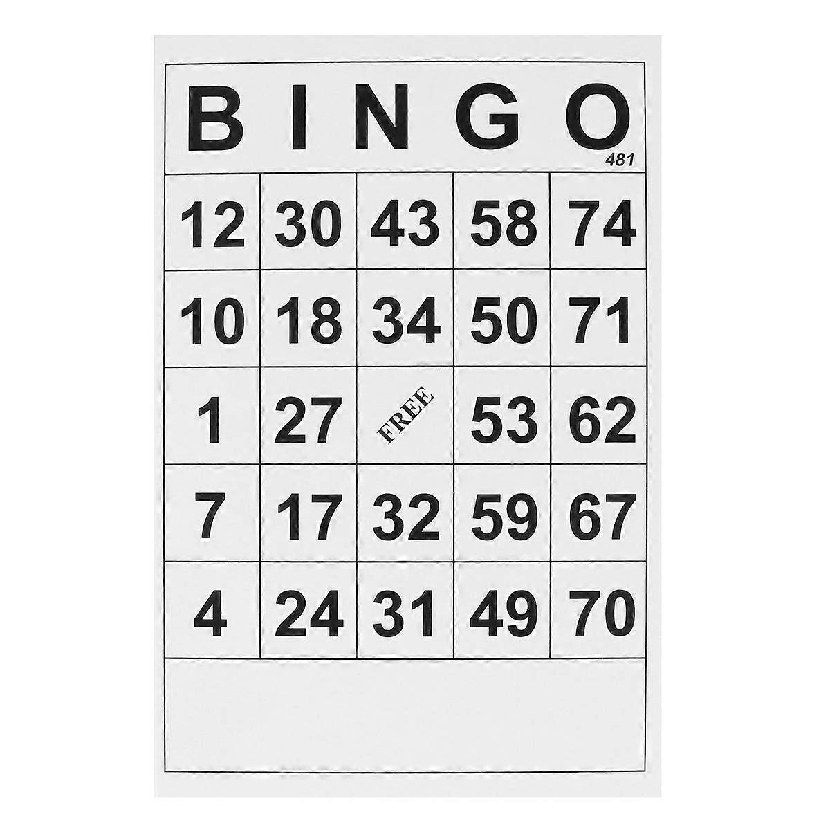 60Pcs Bingo Game Bingo for Fun Intellectual Development Plaything (White)