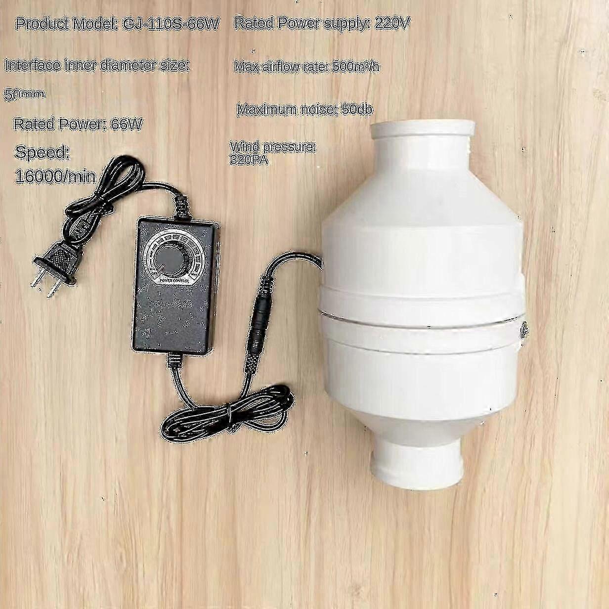 Silent Inline Duct Exhaust Fan for Bathroom Kitchen Wall Window Ventilation 220V