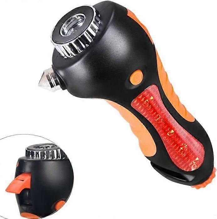 Car Safety Hammer, 6 in 1 Auto Emergency Escape Tool with Window Breaker, Seat Belt Cutter, Fla