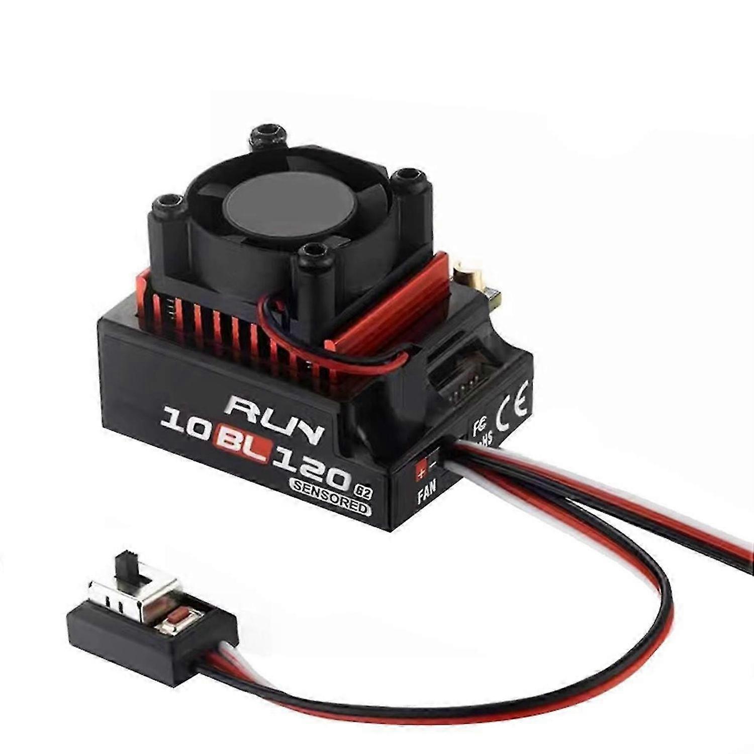 For 10BL120 G2 Sensored ESC 120A 2-3S Lipo Speed Controller Brushless ESC for 1/10 RC Car