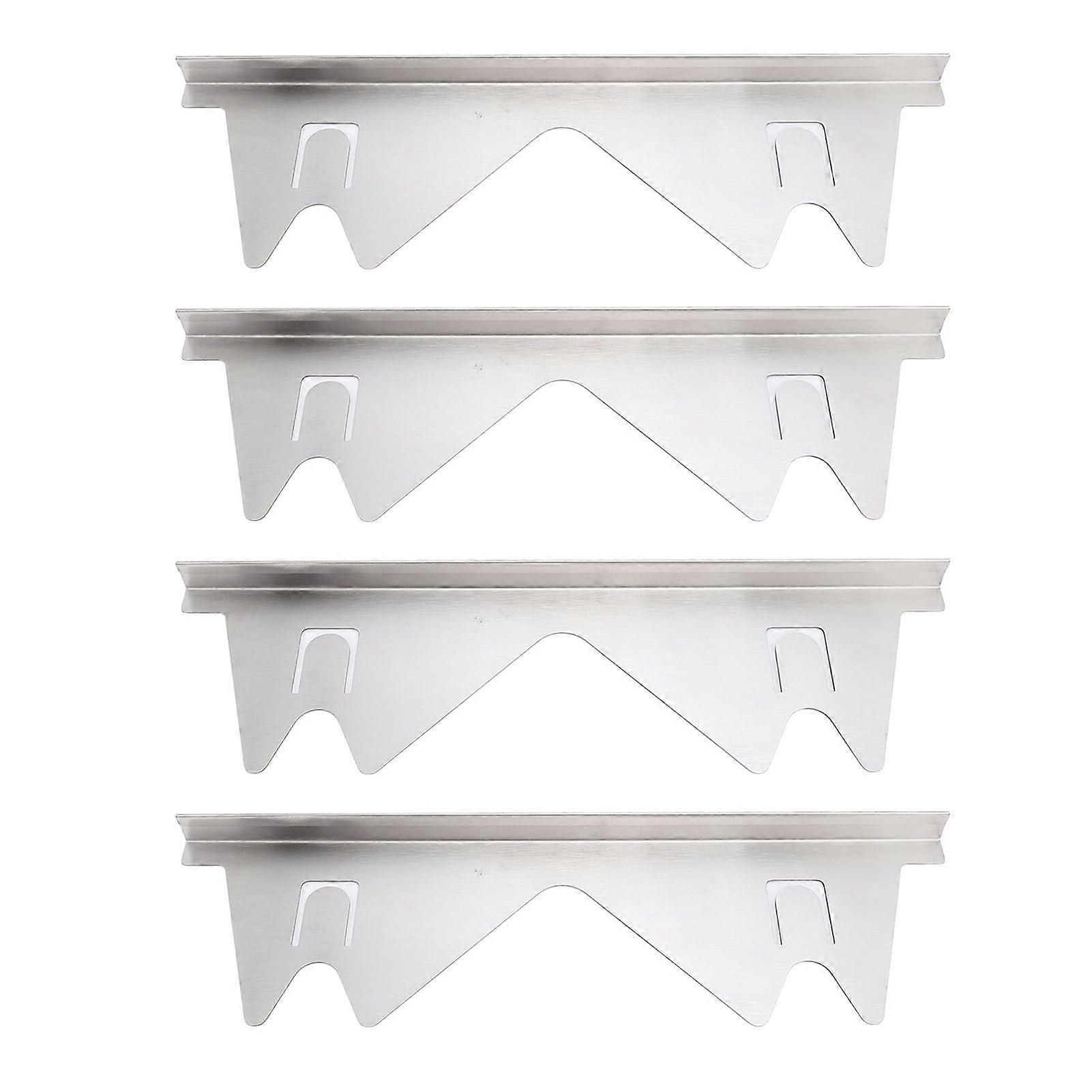 2 Pairs Stainless Steel Stove Gap Fillers 13.78-27.56in Adjustable Easy Clean Kitchen Stove Counter Gap Covers Silver